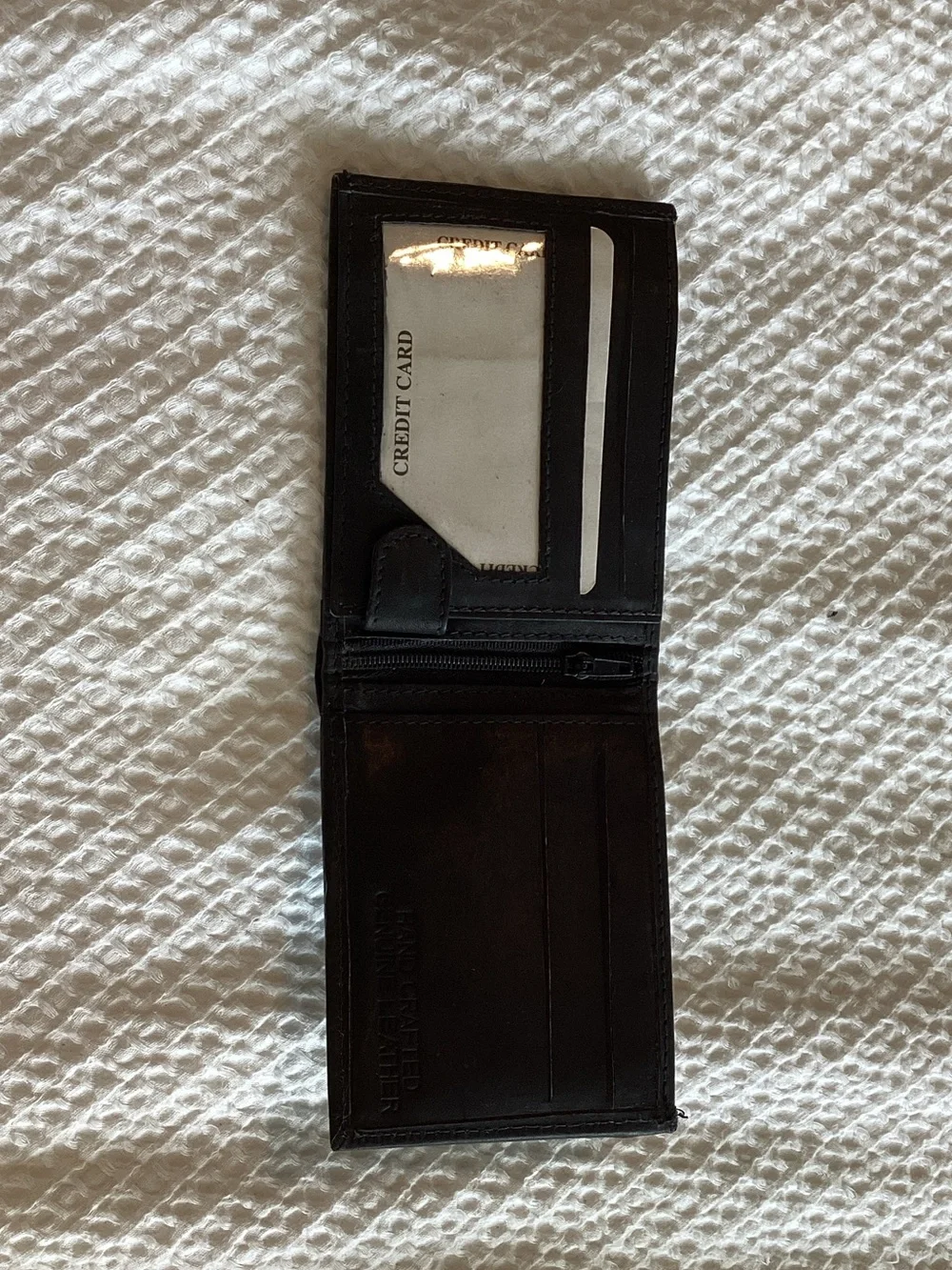 Classic Black Leather Bi-Fold Wallet